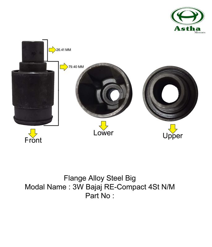 Flange Alloy Big 3W Bajaj RE-Compact 4St N/M